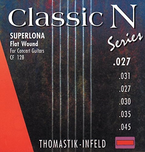 Thomastik Einzelsaite E6 .045 Chromstahl geschliffen und poliert CF45 für Klassikgitarre Classic N Series Superlona light Satz CF128, CF127 von Thomastik