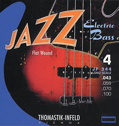 Thomastik Einzelsaite G .044 Stahlkern, Nickel flat wound super long scale 36" JF36044 für E-Bass Jazz Satz JF364 von Thomastik