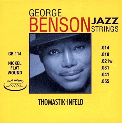 Thomastik Einzelsaite H2 .018 Stahl blank, vermessingt P18 für E-Gitarre George Benson Jazz Satz GB114 von Thomastik