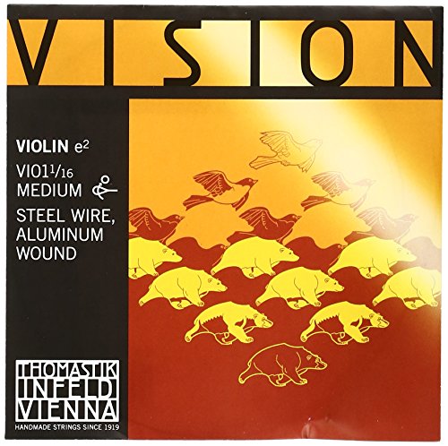 Thomastik Einzelsaite für 1/16 Violine Vision - E-Saite Stahl, Aluminium umsponnen, mittel, Kugel abnehmbar von Thomastik