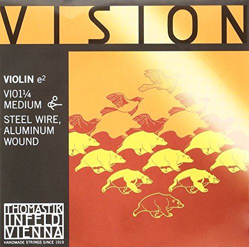 Thomastik Einzelsaite für 1/4 Violine Vision - E-Saite Stahl, Aluminium umsponnen, mittel, Kugel abnehmbar von Thomastik