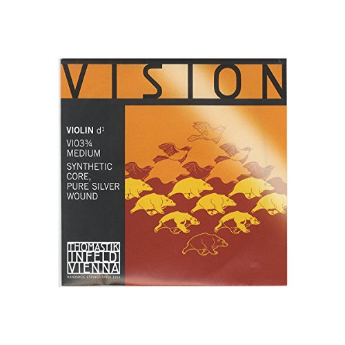 Thomastik Einzelsaite für 3/4 Violine Vision - D-Saite Kunststoffkern, Rein-Silber umsponnen, mittel von Thomastik-Infeld