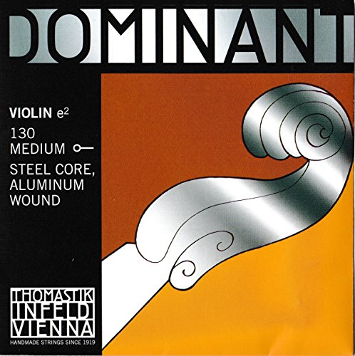 Thomastik Einzelsaite für 4/4 Violine Dominant - E-Saite Stahlkern, Alu. umsponnen, mittel, Kugel, 130 von Thomastik