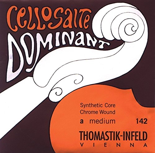 Thomastik Einzelsaite für Cello 1/8 Dominant - A-Saite Nylonkern, Chrom umsponnen, mittel von Thomastik