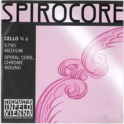 Thomastik Einzelsaite für Cello 3/4 Spirocore - A-Saite Spiralseilkern, Chrom umsponnen, mittel von Thomastik