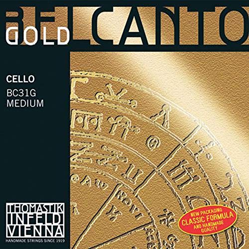 Thomastik Einzelsaite für Cello 4/4 Belcanto Gold - G-Saite Spiralkern, Umspinnung Multi-composite alloy, mittel von Thomastik