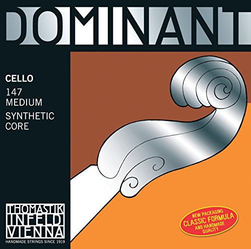 Thomastik Einzelsaite für Cello 4/4 Dominant - A-Saite Nylonkern, Chrom umsponnen, mittel von Thomastik