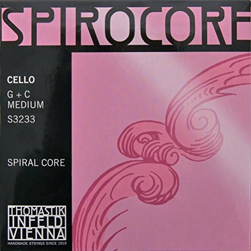 Thomastik Einzelsaite für Cello 4/4 Spirocore - A-Saite Spiralseilkern, Chrom umsponnen, stark von Thomastik