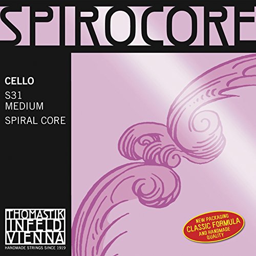 Thomastik Einzelsaite für Cello 4/4 Spirocore - C-Saite Spiralseilkern, Silber umsponnen, mittel von Thomastik-Infeld