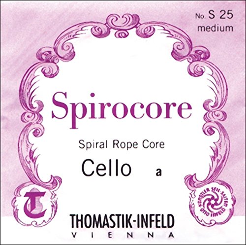 Thomastik Einzelsaite für Cello 4/4 Spirocore - D-Saite Spiralseilkern, Aluminium umsponnen, weich von Thomastik