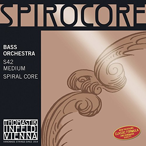 Thomastik Einzelsaite für Kontrabass 3/4 Spirocore - G-Saite Spiralkern, Chrom umsponnen, Orchesterstimmung, mittel von Thomastik
