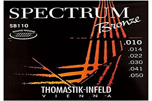 Thomastik Saiten für Akustikgitarre Spectrum Bronze Series nickelfrei Satz SB110 extra light .010-.050 von Thomastik