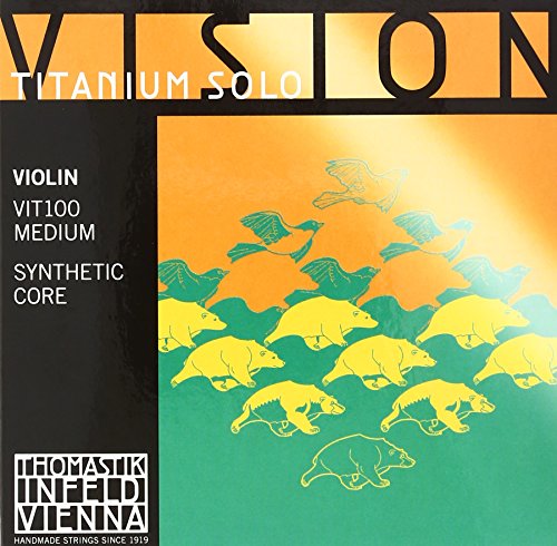 Thomastik Saiten für Violine Vision Titanium Solo Synthetic Core Satz 4/4 Mittel von Thomastik