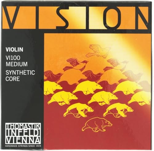 Thomastik VI100 Strings for Violin Vision synthetic core, set 4/4 medium, removable ball, focussed tone, pure and open von Thomastik