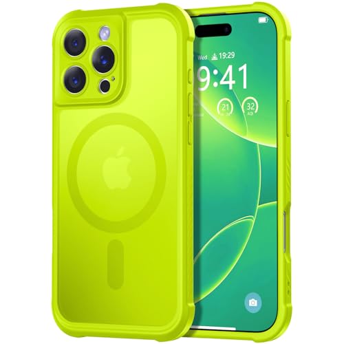 Thomo Magnetische Schutzhülle für iPhone 16 Pro Max, vollständiger Kameraschutz, kompatibel mit Magsafe, militärische Qualität, stoßfest, Anti-Fingerabdruck, durchscheinend, matt, fluoreszierendes Thomo Magnetische Schutzhülle für iPhone 16 Pro Max, vollständiger Kameraschutz, kompatibel mit Magsafe, militärische Qualität, stoßfest, Anti-Fingerabdruck, durchscheinend, matt, fluoreszierendes von Thomo