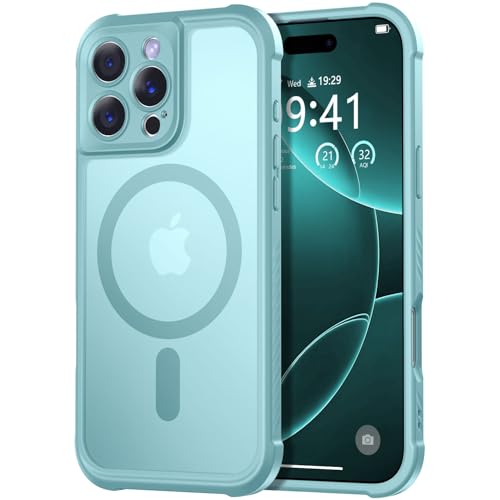 Thomo Magnetische Schutzhülle für iPhone 16 Pro Max, vollständiger Kameraschutz, kompatibel mit Magsafe, militärische Qualität, stoßfest, Anti-Fingerabdruck, durchscheinend, matt, Blau Thomo Magnetische Schutzhülle für iPhone 16 Pro Max, vollständiger Kameraschutz, kompatibel mit Magsafe, militärische Qualität, stoßfest, Anti-Fingerabdruck, durchscheinend, matt, Blau von Thomo