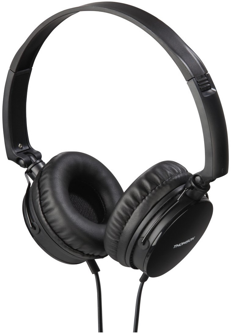 HED2207BK On-Ear-Kopfhörer mit Kabel schwarz von Thomson