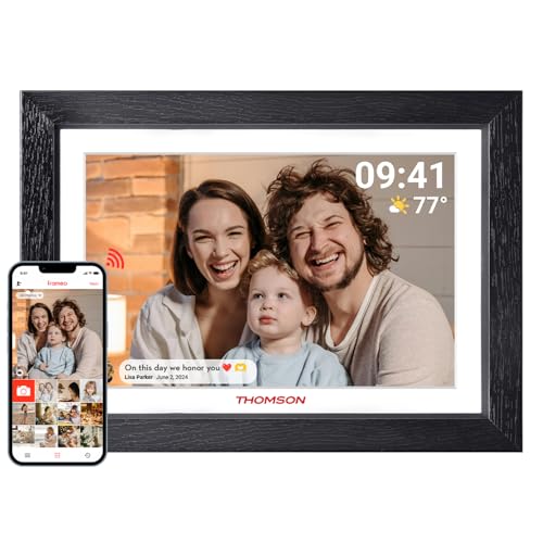 THOMSON 10.1 Zoll Digitaler Bilderrahmen, Digitale Bilderrahmen WLAN, Bilderrahmen Digital 1280x800 HD Touch-Screen IPS, Freigabe von Musikbildern Videos, Speicher 32 GB THOMSON 10.1 Zoll Digitaler Bilderrahmen, Digitale Bilderrahmen WLAN, Bilderrahmen Digital 1280x800 HD Touch-Screen IPS, Freigabe von Musikbildern Videos, Speicher 32 GB von Thomson