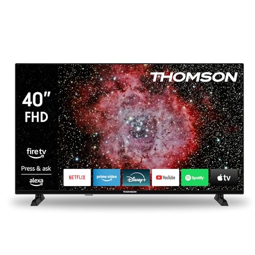 Thomson 40 Zoll (100 cm) FHD Fire TV mit Alexa Sprachsteuerung, AirPlay, Wi-Fi, HDR10, Dolby Audio, Bluetooth 5.0, Triple-Tuner (Kabel/Satellit/Antenne), HDMI, CI +, USB – 40FF2S34 – 2025 von Thomson