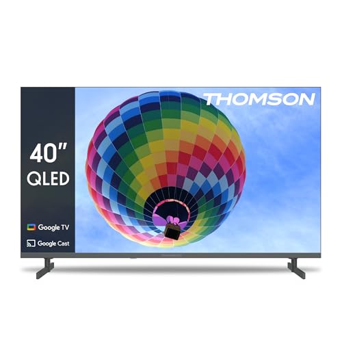 Thomson - 40 Zoll (101cm) QLED - Google TV - WLAN, HDR, Triple Tuner, USB, HDMI, DVB-C-S2-T2, AV IN, CI+, A+ Panel - 40QG4S14-2025 von Thomson