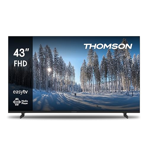 Thomson – 43 Zoll (109 cm) Full HD Easy TV – Kein Smart-TV – USB, HDMI, DVB-C/S2/T2, AV IN, CI+, A+ Panel – 43FD2S13 – 2025 von Thomson