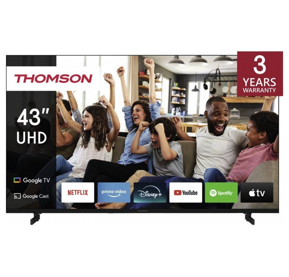 Thomson 43UG4S14 LCD-LED Fernseher (43 Zoll, 4K Ultra HD, Ja, mit Google TV, Brillantes Fernseherlebnis) von Thomson