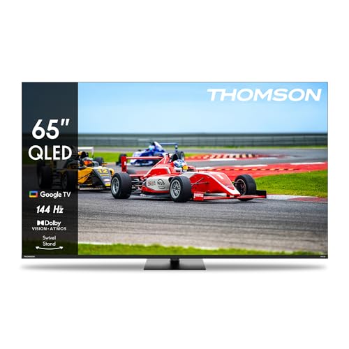 Thomson - 65 Zoll (164cm) QLED Pro 144Hz - Google TV - WLAN, HDR, Triple Tuner, USB, HDMI, DVB-C-S2-T2, AV IN, CI+, A+ Panel - 65QG7C14-2025 von Thomson