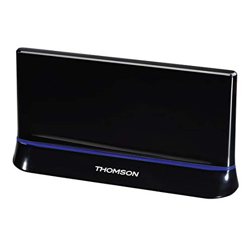 Thomson ANT1538 Zimmer-Antenne (für TV/Radio, HDTV/3D, DVB-T/DVB-T2, aktiv, mit Signalverstärkung, Performance 45) von Thomson
