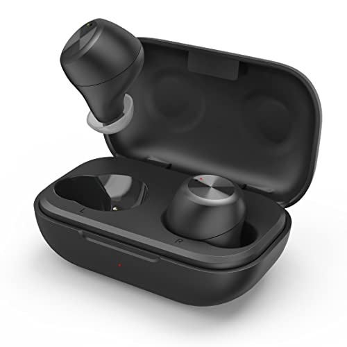 Thomson Bluetooth Kopfhörer (True Wireless In Ear Kopfhörer mit Mikrofon, Earbuds mit Ladestation, leichte kabellose Kopfhörer mit Sprachassistent und Touch Control, IPX4, Bluetooth 5.0), Schwarz von Thomson