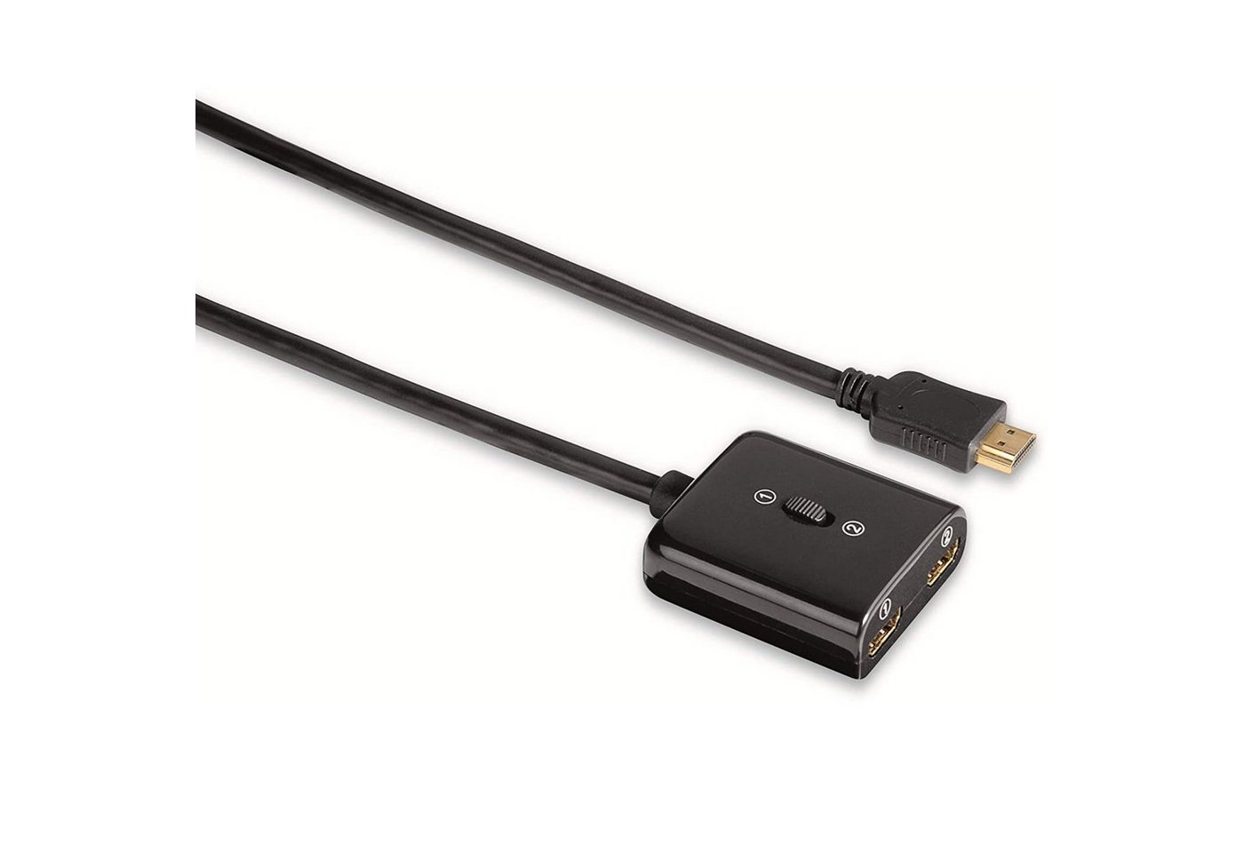 Thomson HDMI-Umschalter Verteiler Splitter 1 > 2 Video-Adapter HDMI zu HDMI, Manuell, Full-HD 1080p, Kabel Adapter, für TV PC Konsole DVB-T2 etc. von Thomson