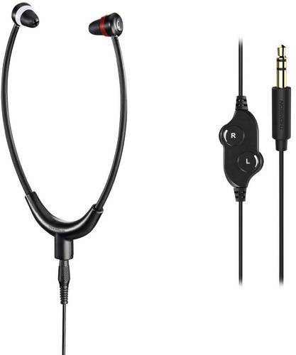 Thomson HED4408 Steto TV In Ear Kopfhörer kabelgebunden Schwarz Lautstärkeregelung von Thomson