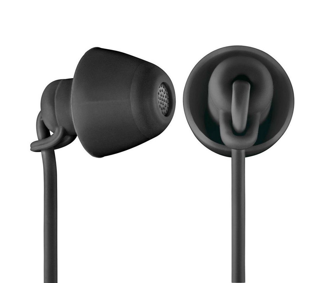 Thomson In Ear Kopfhörer mit Kabel und Geräuschunterdrückung, Mikrofon Schwarz In-Ear-Kopfhörer (Geräuschisolierung, Leichtes Headset, 3,5-mm-Klinkenstecker) von Thomson