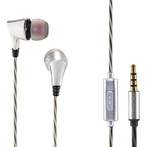 Thomson Kabelgebundene Kopfhörer EAR3207SI (kabelgebunden, Kopfhörer, binaural, im Ohr, 20 – 20.000 Hz), silberfarben von Thomson
