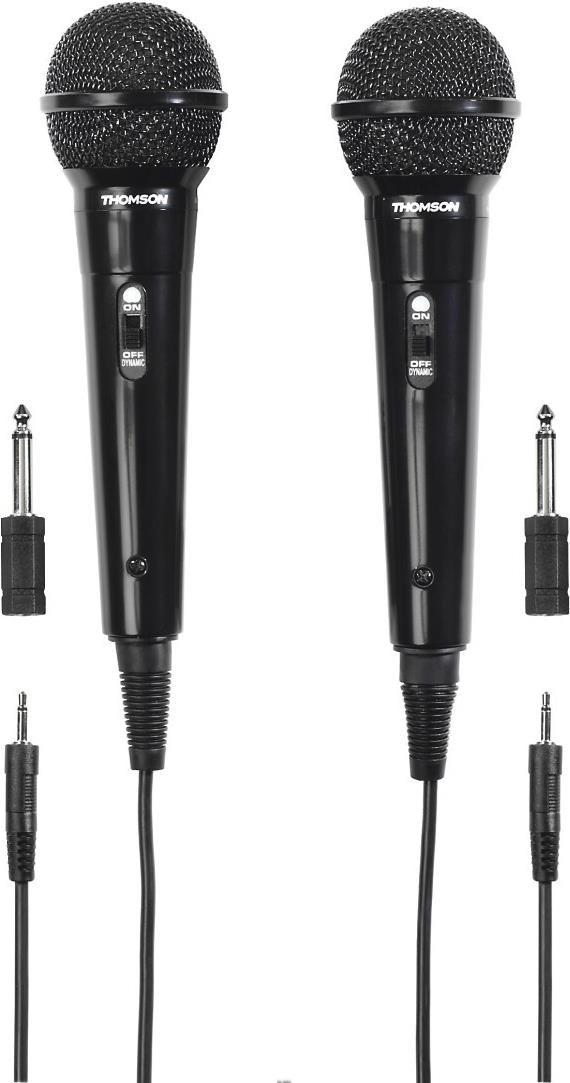 Thomson M135D Dynamisches Mikrofon, Karaoke, 2er-Pack (00131780) von Thomson