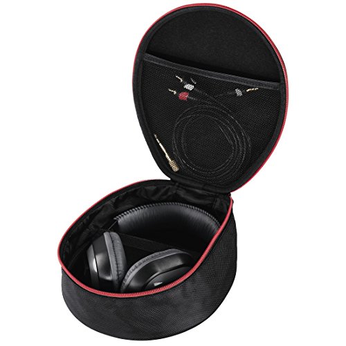 Thomson On-Ear/Over-Ear Kopfhörer Tasche (Case zur Aufbewahrung von Headphones, passend für Sony, JBL, Bose, Sennheiser, Travel Case mit Reißverschluss und Zubehör-Netzfach, Headphone Box) schwarz von Thomson