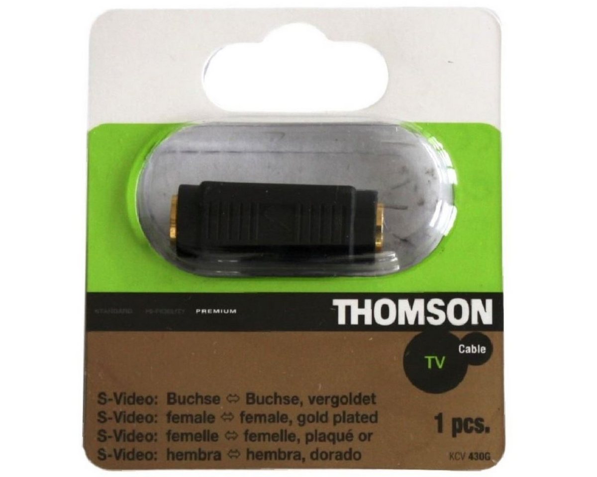 Thomson S-Video Adapter Kupplung auf Kupplung Video-Adapter SVHS zu S-Video, 5 cm, Video-Adapter Verbinder Verlängerung SVHS S-VHS Hosiden 4-pol von Thomson