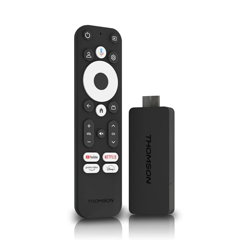 Thomson Streaming Stick 140, 4K UHD, Google TV, Google Voice Control, WiFi, Googlecast Built-in von Thomson