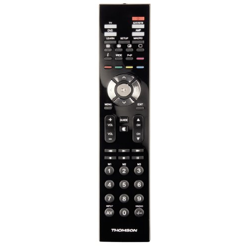 Thomson Universal Fernbedienung 4-in-1 mit Lernfunktion (geeignet für bis zu Vier Geräte und über 1.000 Marken) schwarz von Thomson