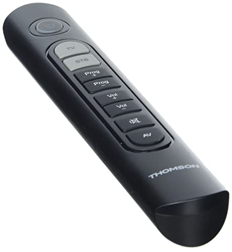 Thomson Universal-Fernbedienung 2in1 „Zapper“ (große Tasten, ideal für Senioren, lernbar, vorprogrammiert z.B. für LG/Sony/Samsung/Panasonic/Philips TVs, Makro-Funktion) Infrarot Ersatz-Fernbedienung von Thomson