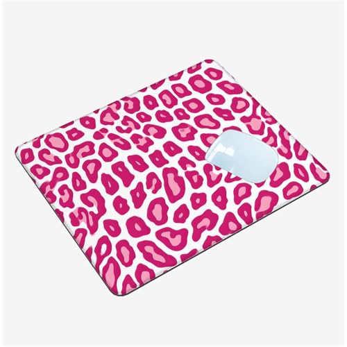 Mauspad,Schreibtischunterlage Rosa Mousepad Klein 240x200x3mm,Gaming Mauspad Leopard Desk Mat mit Rutschfester Gummiunterseite,Wasserdichtes Maus Pad für Kabellose Maus,Heimbüro,Reisen,Tragbar T1-1405 von Thooaixy