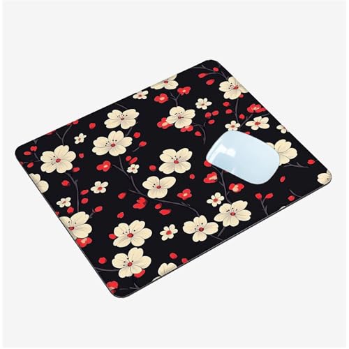 Mauspad,Schreibtischunterlage Schwarz Mousepad Klein 290x240mm,Gaming Mauspad Anlage Desk Mat mit Rutschfester Gummiunterseite,Wasserdichtes Maus Pad für Kabellose Maus,Heimbüro,Reisen,Tragbar T1-1473 von Thooaixy
