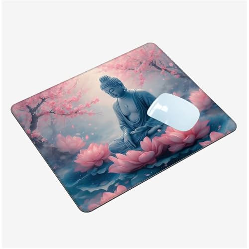 Mauspad Klein 150x200x3mm, Mini Mousepad Rosa Schreibtischunterlage, Wasserdichte Gaming Mauspad Zen Mauspads mit Vernähten Kanten, Rutschfeste Mouspad, Tragbar, Schreibtisch Zubehör Aesthetic T1-1374 von Thooaixy