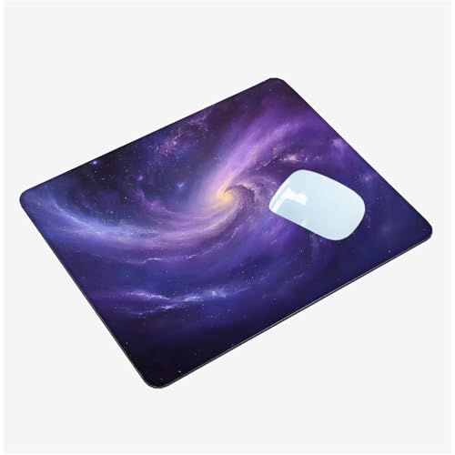 Mauspad Klein 240x200x3mm, Mini Mousepad Lila Schreibtischunterlage, wasserdichte Gaming Mauspad Interstellar Mauspads mit Vernähten Kanten, rutschfeste Mouspad, Tragbar, Schreibtisch Zubehör T1-1378 von Thooaixy