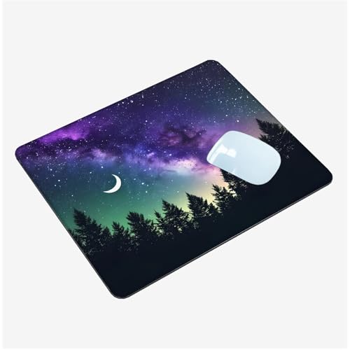 Mauspad Klein 240x200x3mm,Mini Mousepad Sternenhimmel Schreibtischunterlage,Wasserdichte Gaming Mauspad Nachtansicht Mauspads mit Vernähten Kanten,Rutschfeste Mouspad,Tragbar,Schreibtisch Deko T1-1326 von Thooaixy