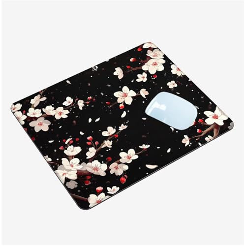 Mauspad Klein 260x210mm, Mini Mousepad Schwarz Schreibtischunterlage, wasserdichte Gaming Mauspad Einfachheit Mauspads mit Vernähten Kanten, rutschfeste Mouspad, Tragbar, Schreibtisch Zubehör T1-1452 von Thooaixy