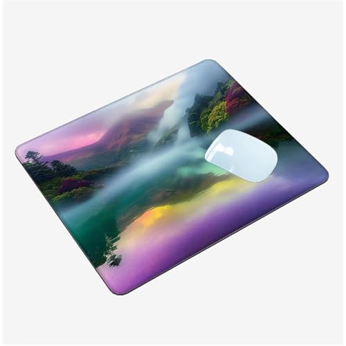 Mauspad Klein 260x210x3mm, Mini Mousepad Bunt Schreibtischunterlage, wasserdichte Gaming Mauspad Landschaft Mauspads mit Vernähten Kanten, rutschfeste Mouspad, Tragbar, Schreibtisch Zubehör T1-1432 von Thooaixy
