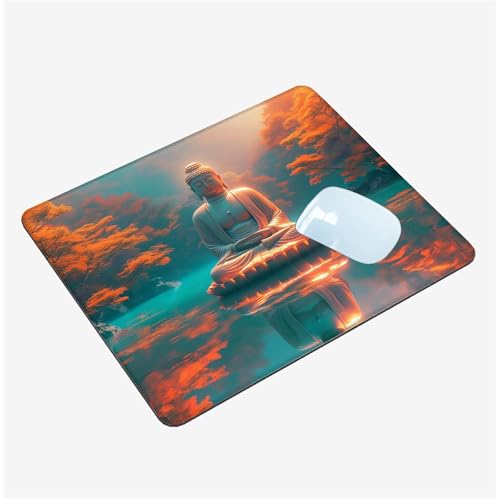 Mauspad Klein 260x210x3mm, Mini Mousepad See Schreibtischunterlage, wasserdichte Gaming Mauspad Zen Mauspads mit Vernähten Kanten, rutschfeste Mouspad, Tragbar, Schreibtisch Zubehör Aesthetic T1-1384 von Thooaixy