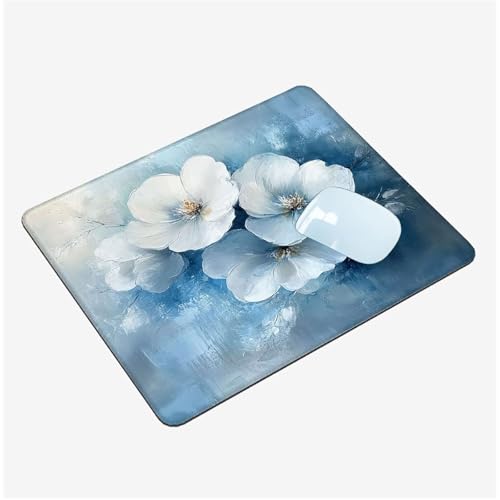 Mauspad Klein 320x260x3mm,Mini Mousepad Blau Schreibtischunterlage,wasserdichte Gaming Mauspad Anlage Mauspads mit Vernähten Kanten,rutschfeste Mouspad,Tragbar,Schreibtisch Zubehör,Geschenk T1-1426 von Thooaixy