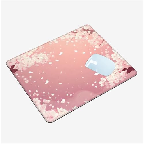 Mauspad Klein 340x280x3mm, Mini Mousepad Rosa Schreibtischunterlage, wasserdichte Gaming Mauspad Karikatur Mauspads mit Vernähten Kanten, rutschfeste Mouspad, Tragbar, Schreibtisch Zubehör T1-1488 von Thooaixy