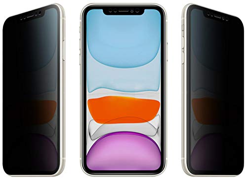 Thorani 2 Stück Privacy Filter für Apple iPhone 11, XR - Panzerfolie mit Blickschutz, kratzfest, selbstheilend, optimiert für Handy-Cover von Thorani